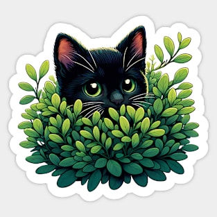 The Curious Black Kitten Sticker